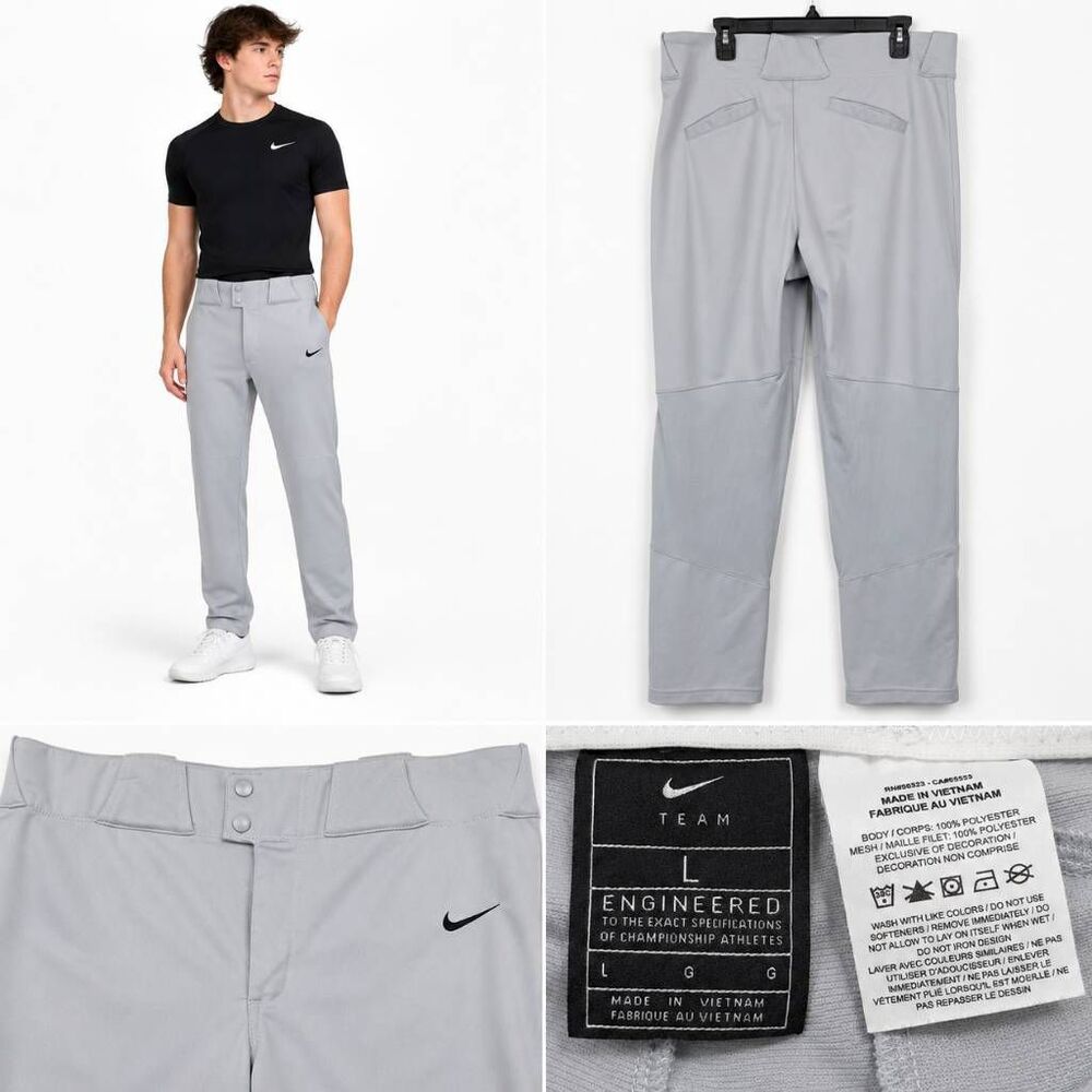 Nike Team Gray Baseball Pants Men's Large Athletic Baseball